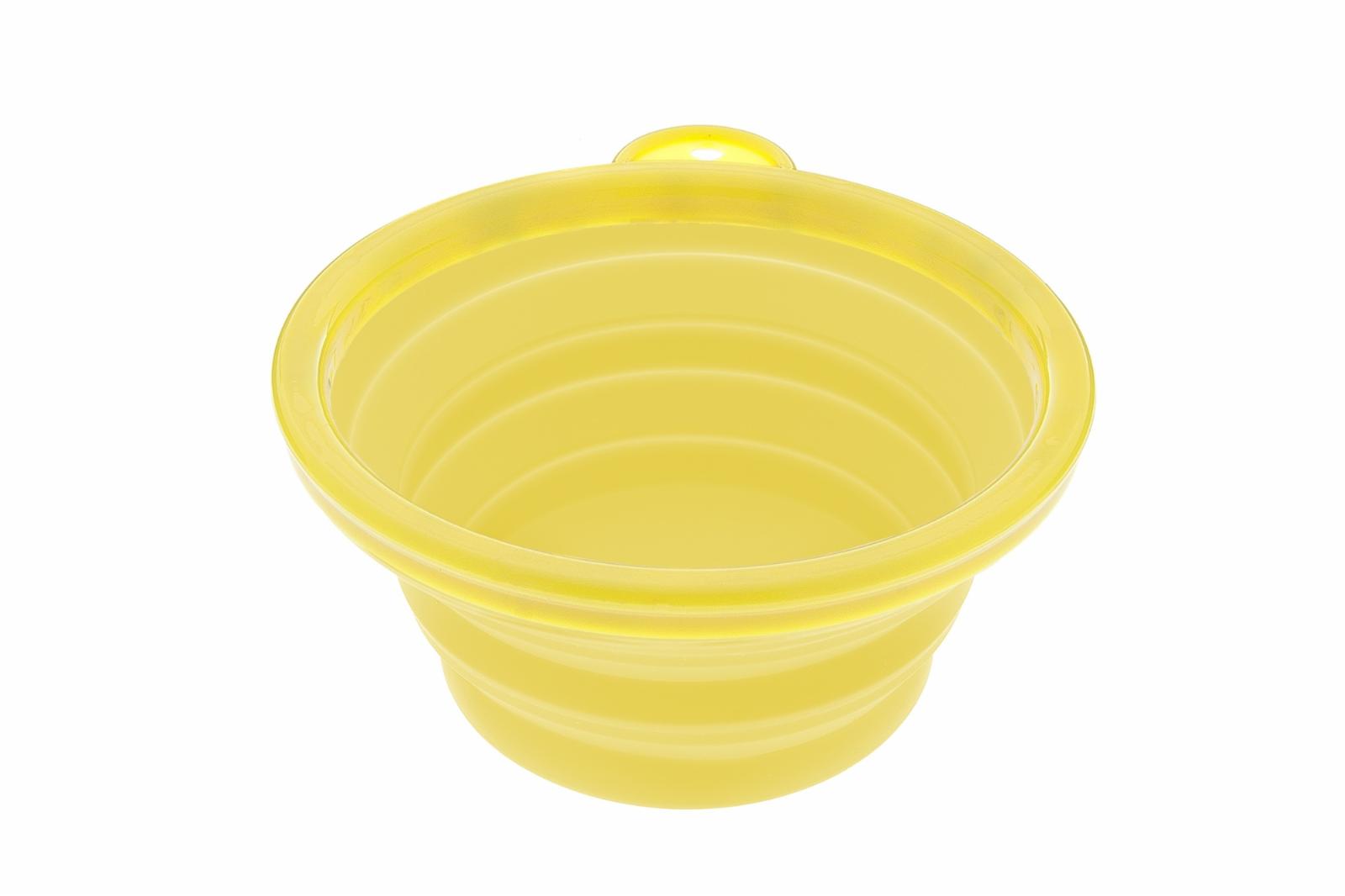 Миски Ferribiella аксессуары Складная силиконовавя миска, желтая (15,83х6,58 см)