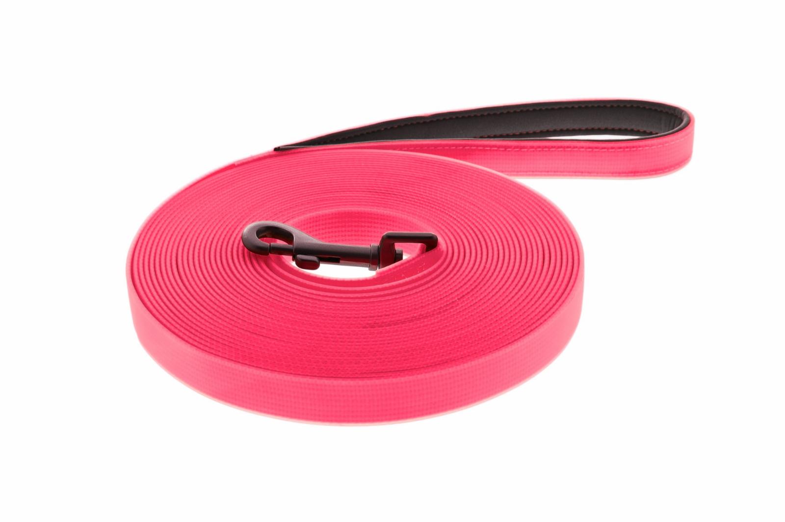 Ошейники, шлейки Ferribiella аксессуары Тонкий силиконовый поводок, розовый (1.5*250 см)